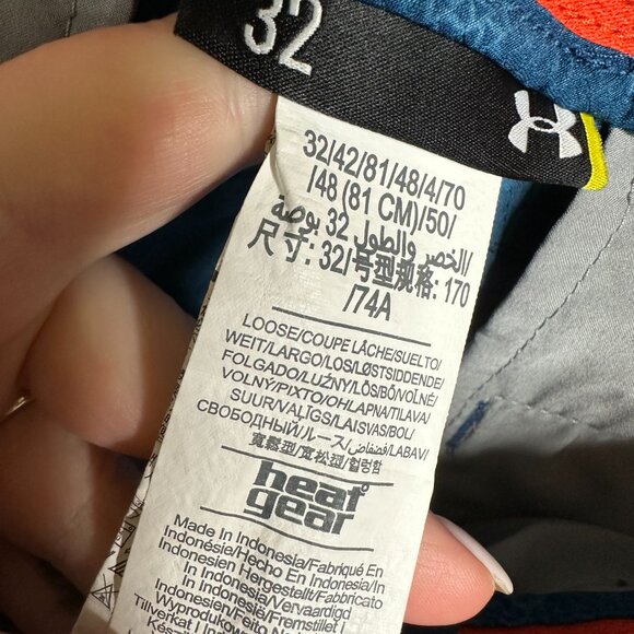 Under Armour Blue HeatGear Camo Shorts Men's 32 - Picture 4 of 5